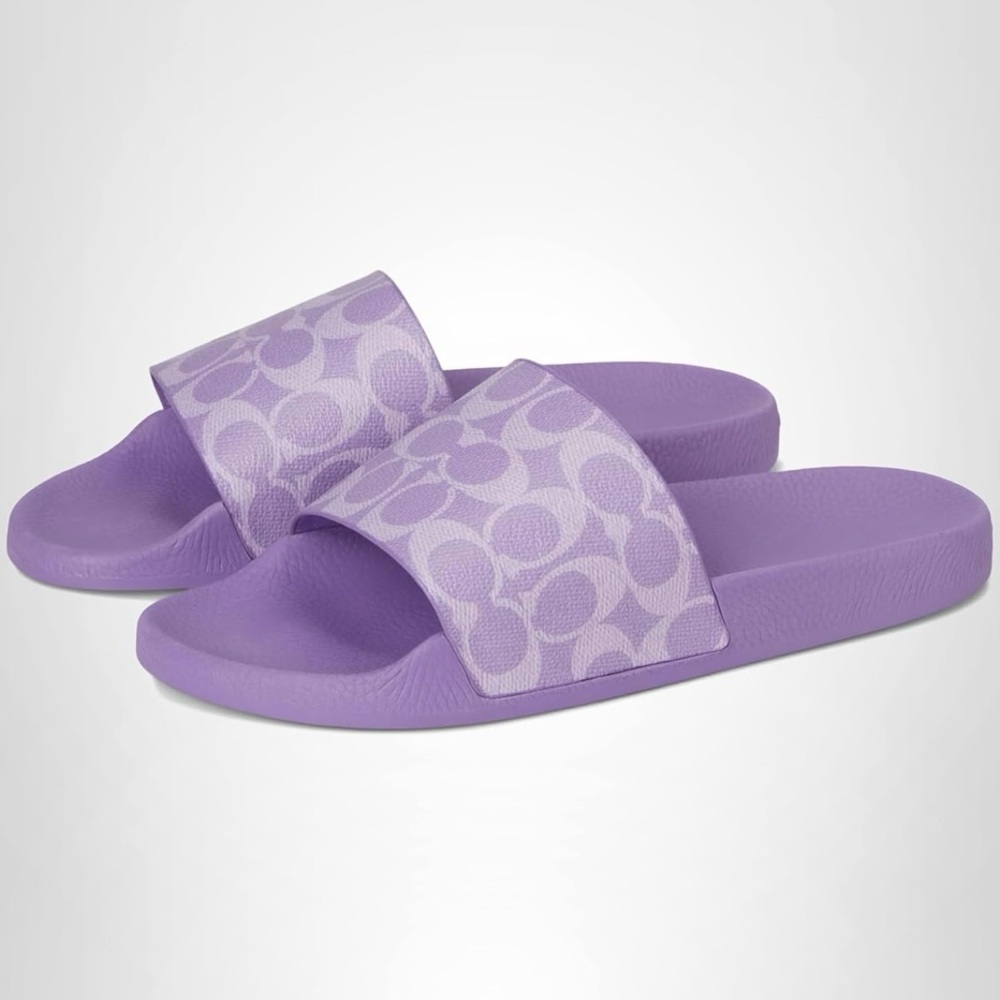 Coach Purple Udele Sport Slide in Signature Canvas Size 6 - Picture 6 of 6